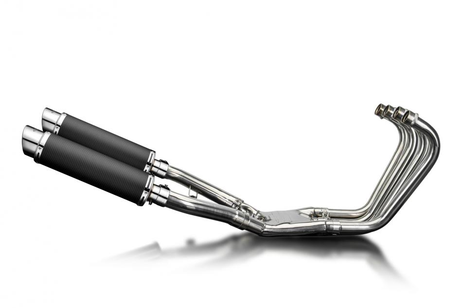 Yamaha FJ1100 1984-1985 Full Exhaust 4-2 350mm Round Carbon Silencers