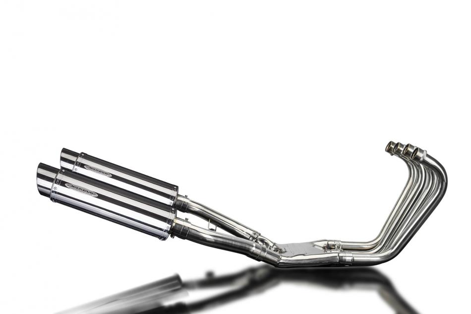 Yamaha FJ1100 1984-1985 Full Exhaust 4-2 350mm Round Stainless Silencers