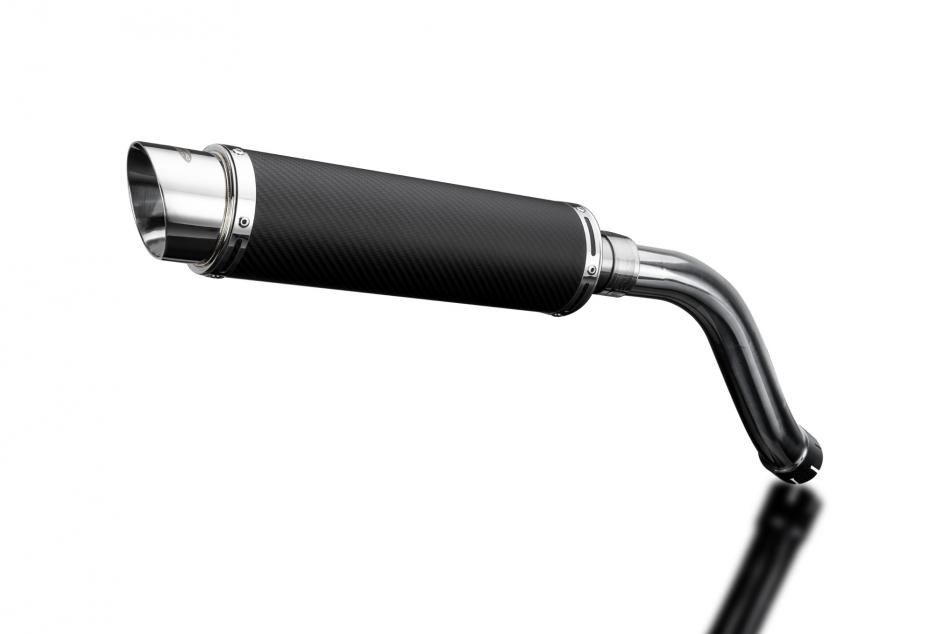 SUZUKI SV650 S 03-15 Hi-LEVEL 350mm ROUND CARBON BSAU SILENCER EXHAUST KIT