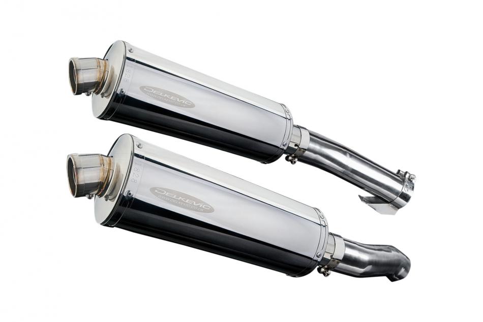 KAWASAKI Z1000 2010-2020 350mm OVAL STAINLESS BSAU SILENCER EXHAUST KIT