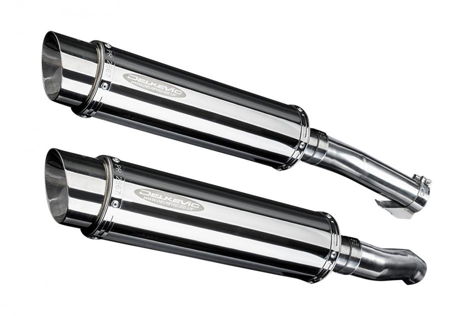 KAWASAKI Z1000 2010-2020 350mm ROUND STAINLESS BSAU SILENCER EXHAUST KIT