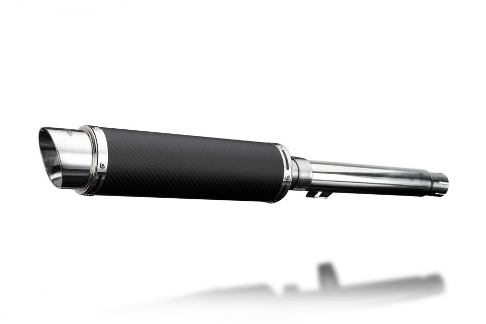 YAMAHA SR400 2014-2016 350mm CARBON ROUND BSAU SILENCER EXHAUST KIT