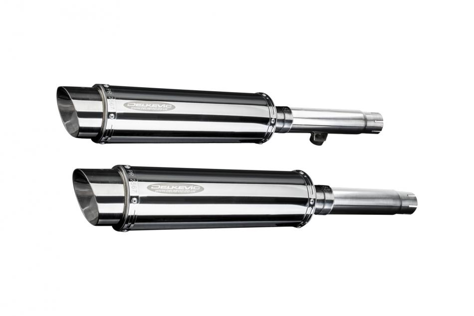 HONDA CB450 K3-K7 1970-1974 350mm ROUND STAINLESS BSAU SILENCER EXHAUST KIT