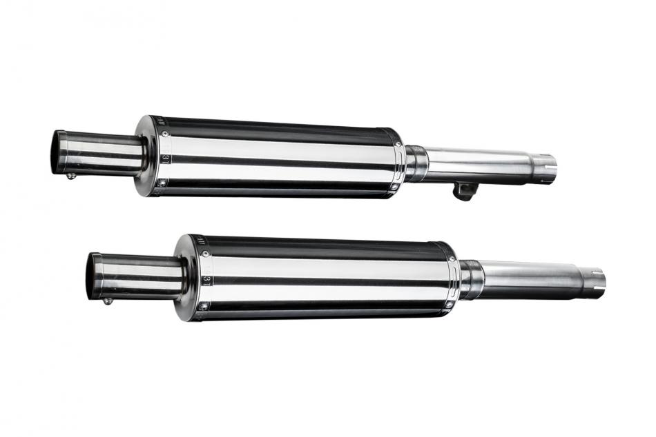 HONDA CB450 K3-K7 1970-1974 350mm STAINLESS ROUND BSAU SILENCER EXHAUST KIT