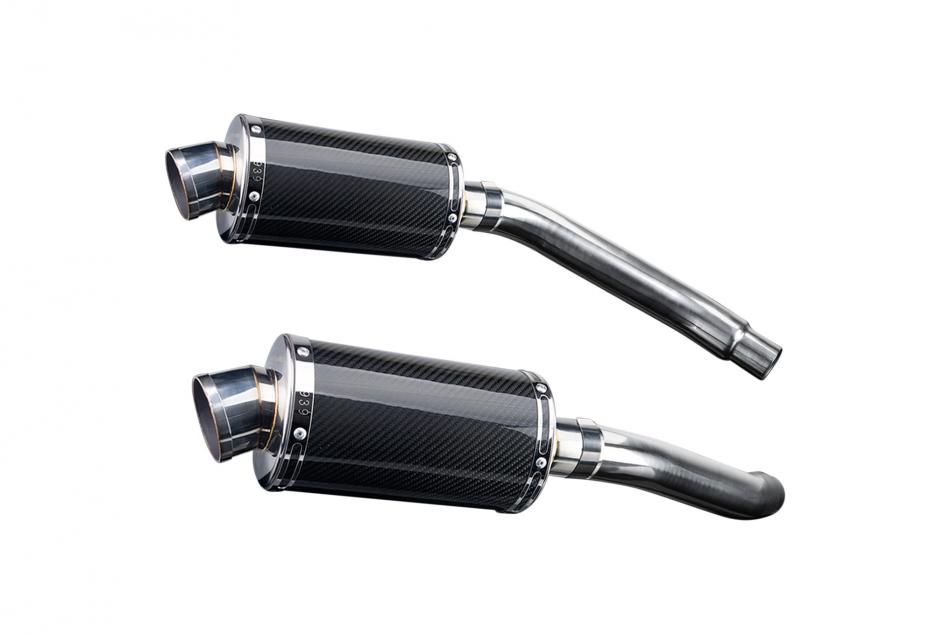 SUZUKI GSXR1100 K-L-M-N 1989-93 225mm OVAL CARBON SILENCER EXHAUST KIT