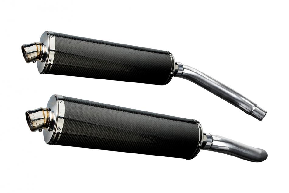 SUZUKI GSXR1100 K-L-M-N 1989-93 450mm OVAL CARBON BSAU SILENCER EXHAUST KIT