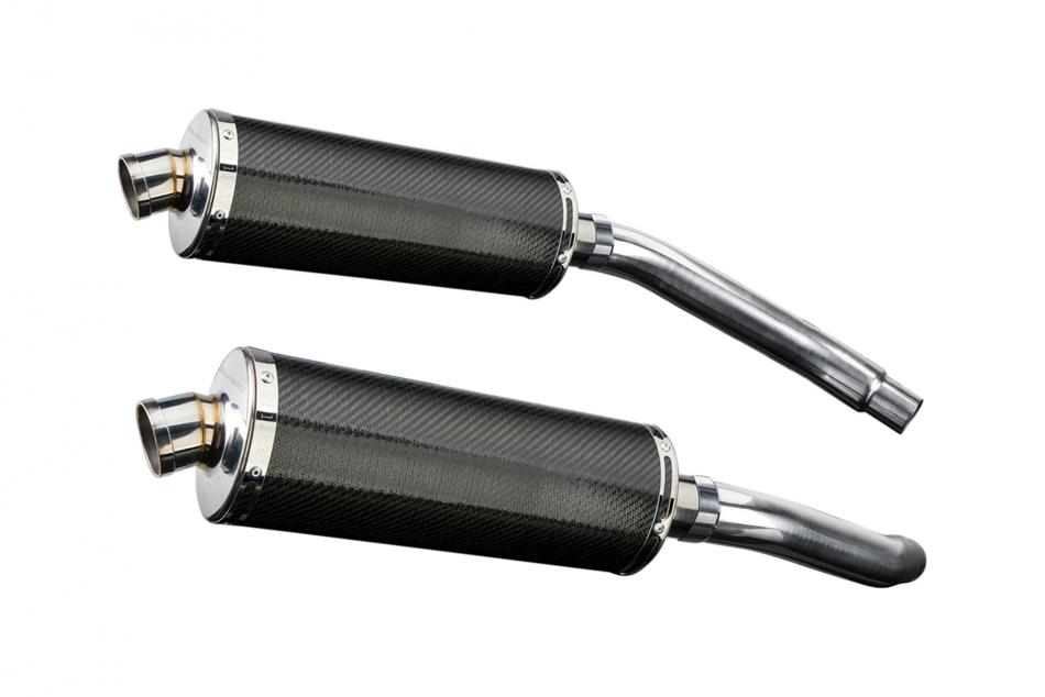 SUZUKI GSXR1100 K-L-M-N 1989-93 350mm OVAL CARBON BSAU SILENCER EXHAUST KIT