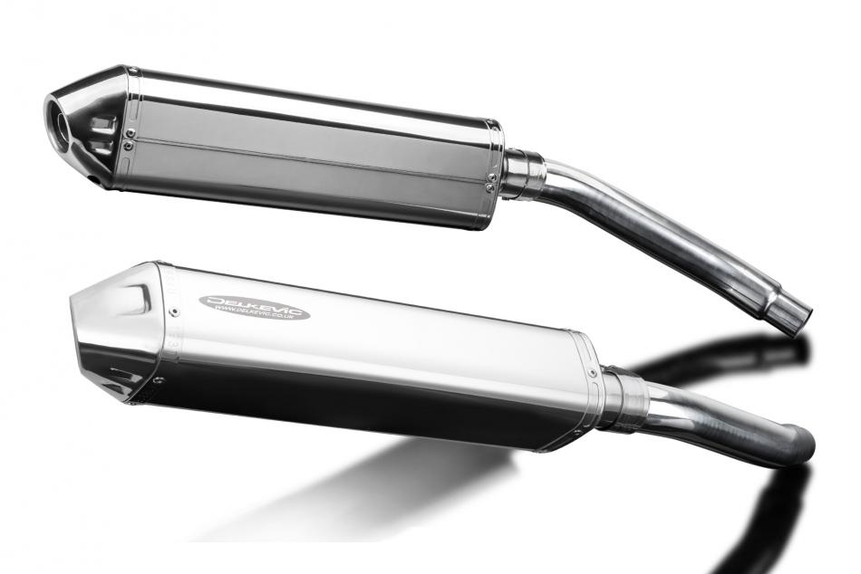GSXR1100 M-N 1991-1992 / 2* TRI-OVAL 420mm (17 inch) LH + RH SILENCERS 304 STAINLESS STEEL