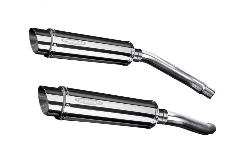 SUZUKI GSXR1100 K-L-M-N 1989-93 350mm ROUND STAINLESS BSAU SILENCER EXHAUST KIT