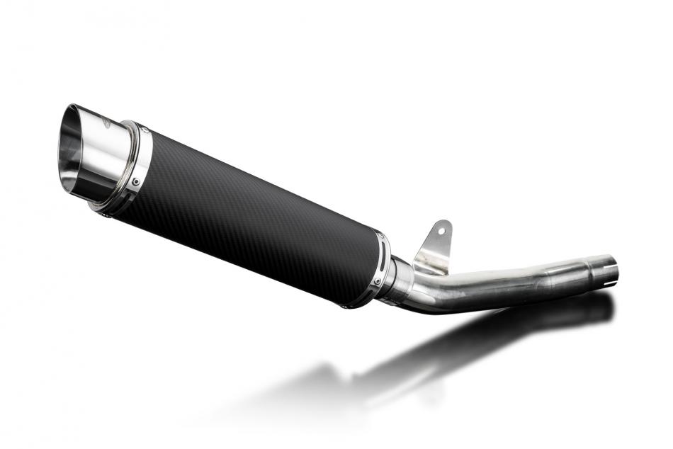 HONDA CBF250 2004-2012 350mm CARBON ROUND BSAU SILENCER EXHAUST KIT