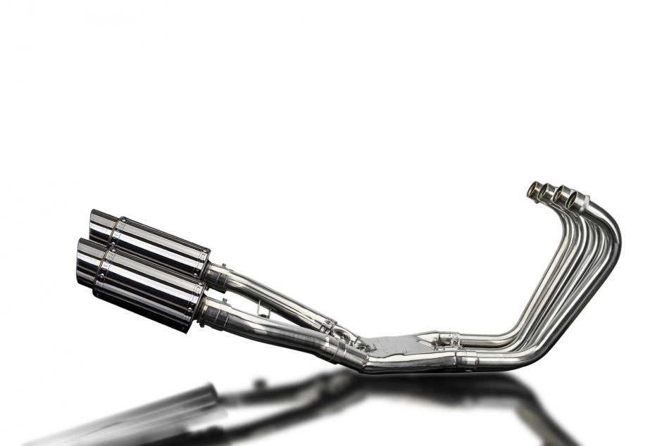 Yamaha FJ1200 1TX 1986-1987 Full Exhaust 4-2 200mm Round Stainless Silencers