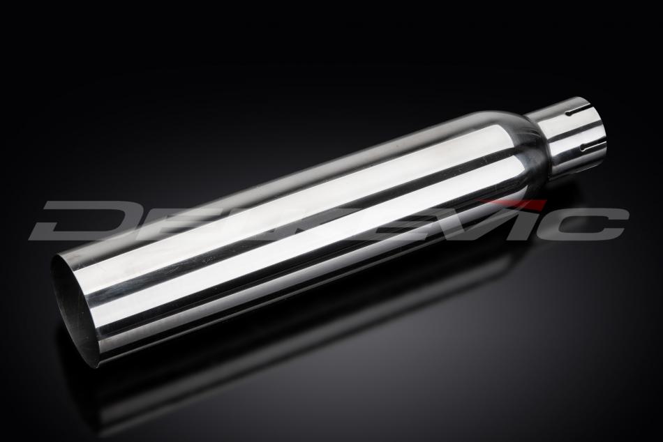 DELKEVIC EXHAUST SILENCER SLEEVE CUSTOM 410mm LONG 80mm O.D STAINLESS
