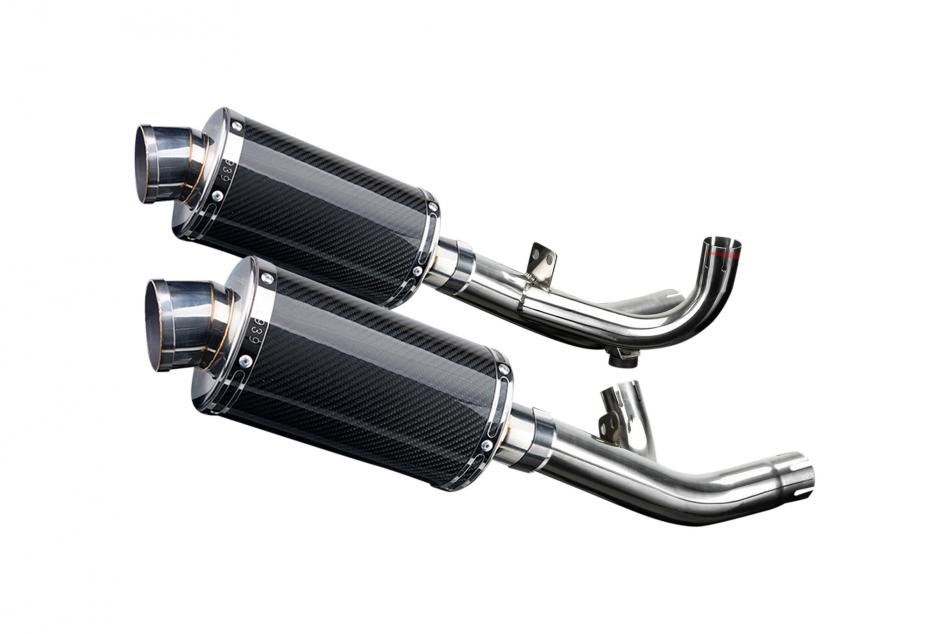 Yamaha V-Max 1700 2009-2016 225mm Oval Carbon Exhaust Silencer Can Kit