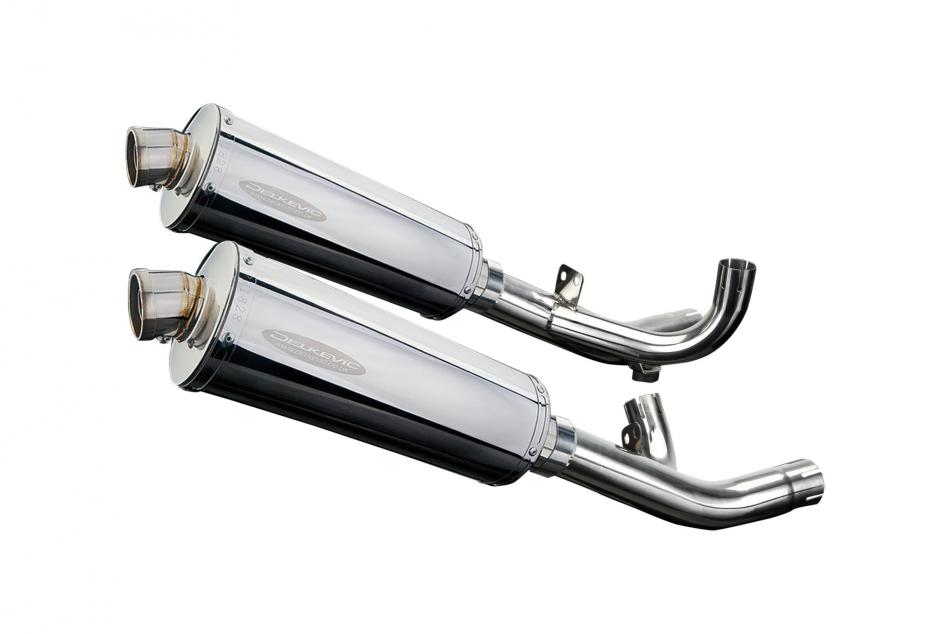 Yamaha V-Max 1700 2009-2016 350mm Oval Stainless Exhaust Silencer Can Kit