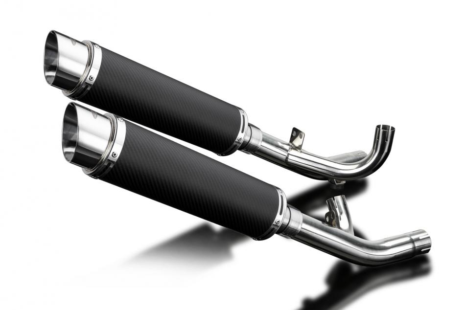 Yamaha V-Max 1700 2009-2016 350mm Round Carbon Exhaust Silencer Can Kit