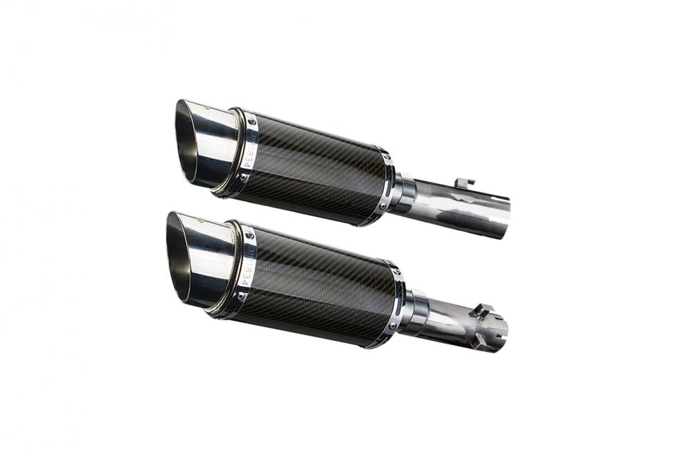 HONDA CB1300DC X-4 1997-2003 200mm ROUND CARBON  SILENCER EXHAUST KIT