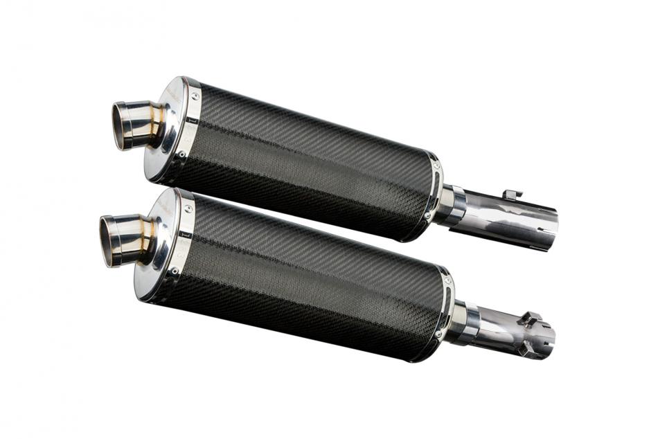 HONDA CB1300DC X-4 1997-2003 350mm OVAL CARBON BSAU SILENCER EXHAUST KIT