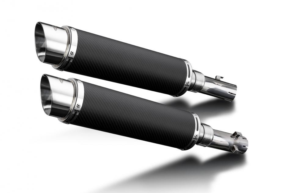 HONDA CB1300DC X-4 1997-2003 350mm CARBON ROUND BSAU SILENCER EXHAUST KIT