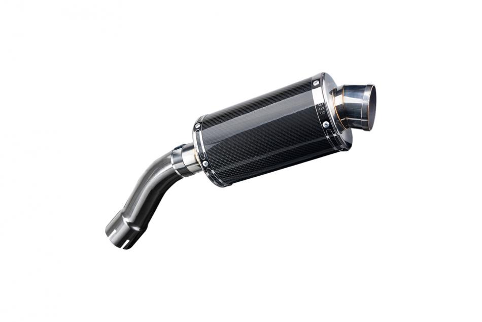 BMW F800 R 2009-2019 225mm OVAL CARBON SILENCER EXHAUST KIT