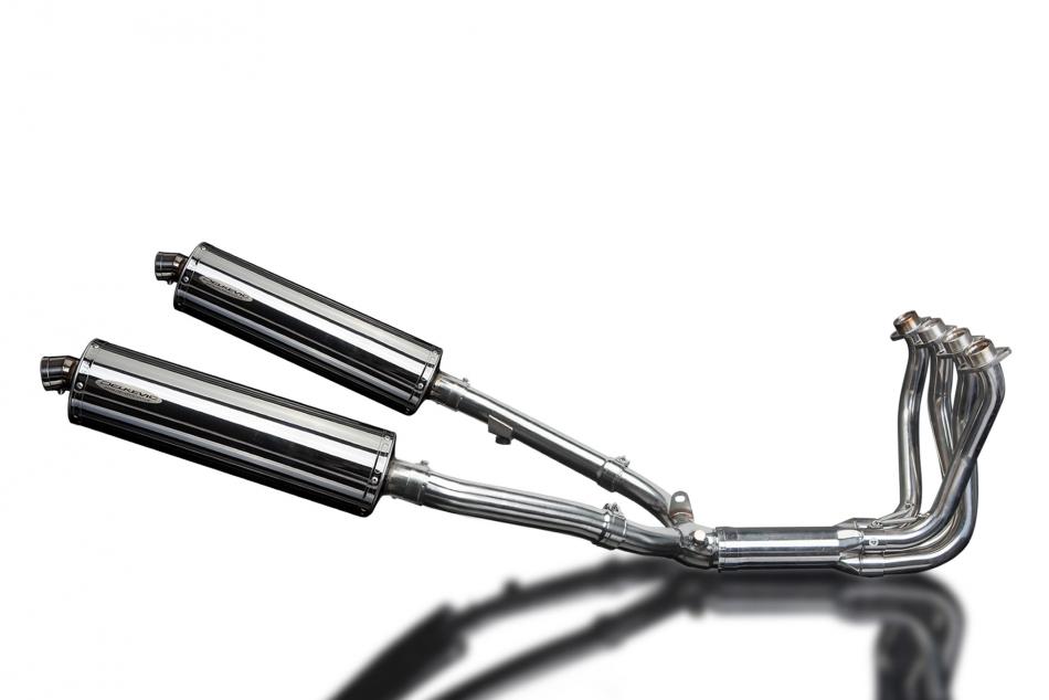 HONDA CB1100SF X11 1999-02 FULL 4-2 EXHAUST 450mm STAINLESS OVAL BSAU SILENCERS