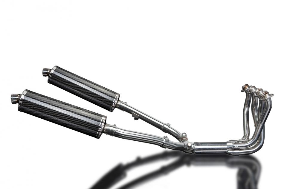 HONDA CB1100SF X11 1999-02 FULL 4-2 EXHAUST 450mm CARBON OVAL BSAU SILENCERS