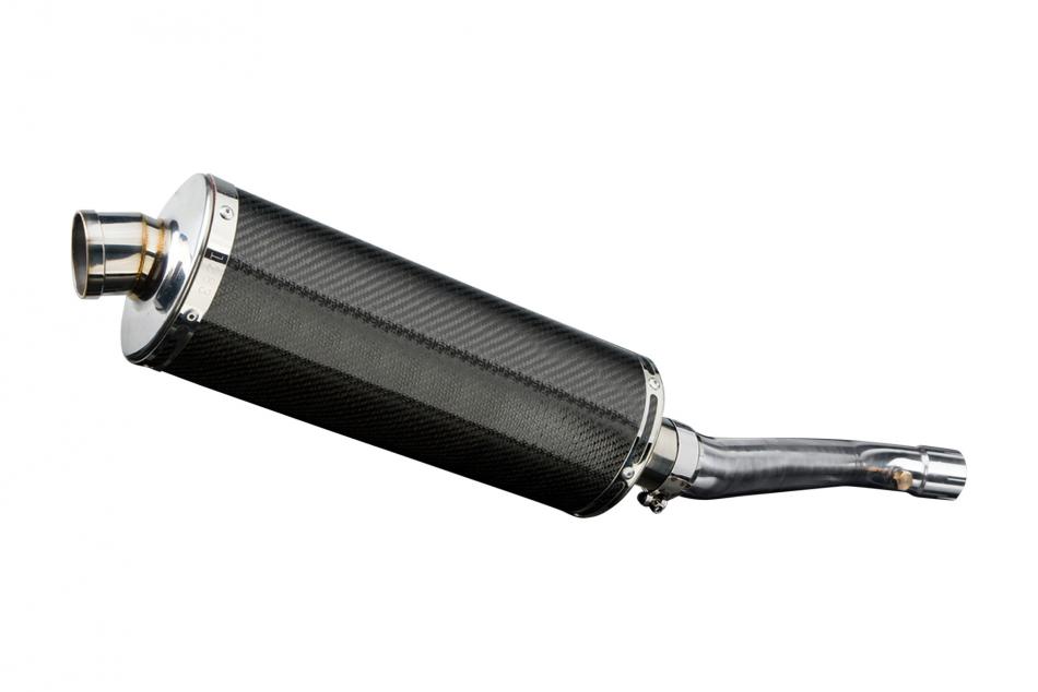 KAWASAKI ZX10R NINJA 16-18 DECAT 350mm OVAL CARBON BSAU SILENCER EXHAUST KIT