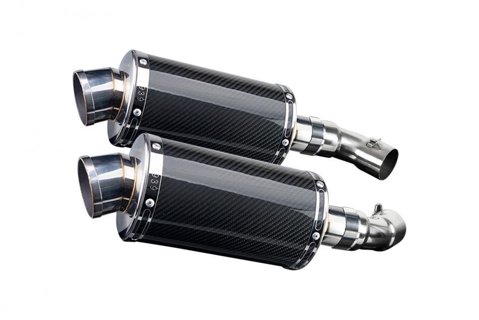 DUCATI MONSTER 696 2008-2014 225mm OVAL CARBON SILENCER EXHAUST KIT