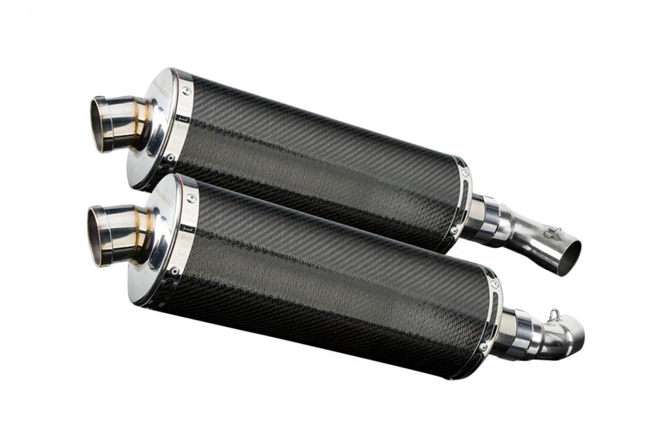 DUCATI MONSTER 696 2008-2014 350mm OVAL CARBON BSAU SILENCER EXHAUST KIT
