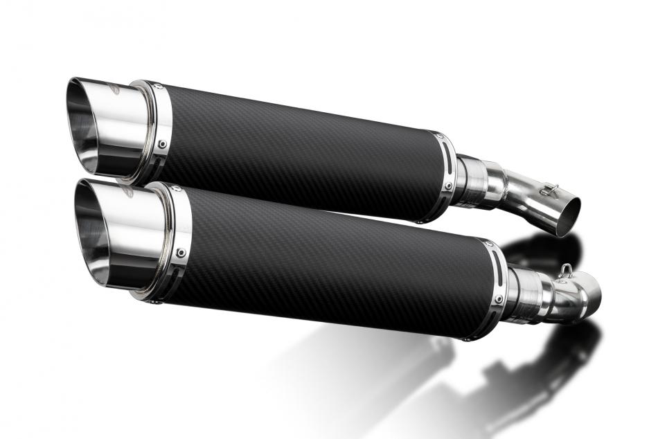 DUCATI MONSTER 696 2008-2014 350mm CARBON ROUND BSAU SILENCER EXHAUST KIT