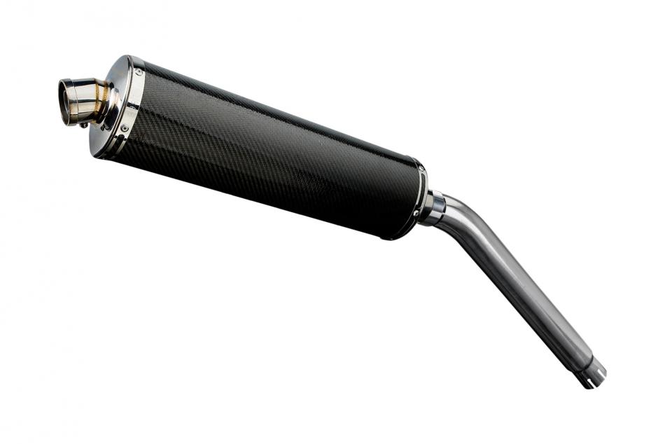 HONDA XL600V TRANSALP 1987-2000 450mm OVAL CARBON BSAU SILENCER EXHAUST KIT