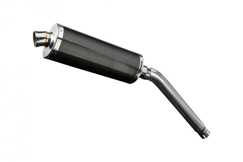HONDA XL600V TRANSALP 1987-2000 350mm OVAL CARBON BSAU SILENCER EXHAUST KIT