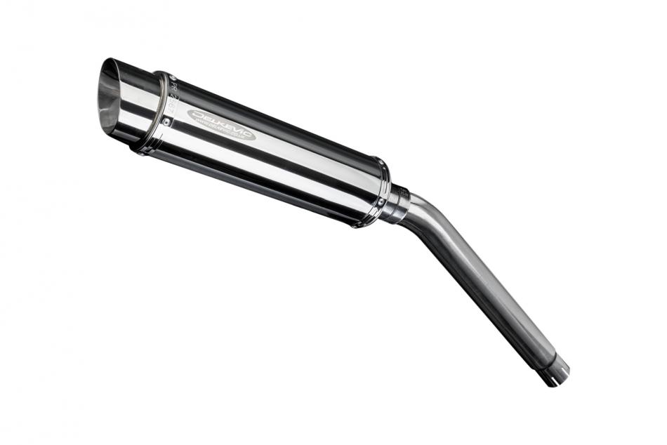 HONDA XL600V TRANSALP 1987-2000 350mm ROUND STAINLESS BSAU SILENCER EXHAUST KIT