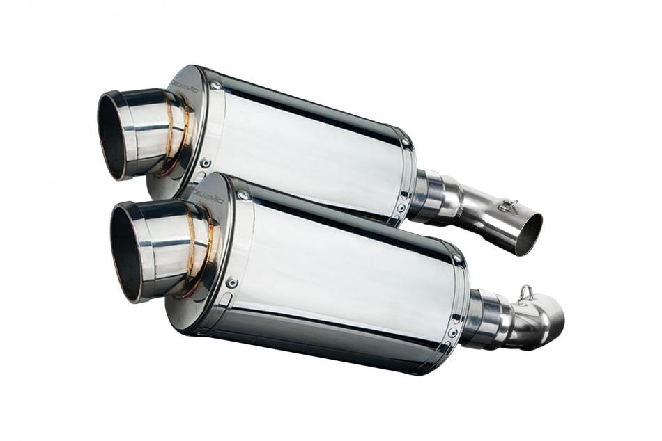 DUCATI MONSTER 796 2011-2014 225mm OVAL STAINLESS SILENCER EXHAUST KIT