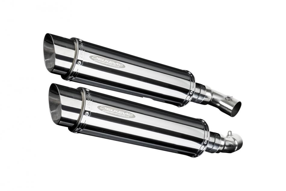 DUCATI MONSTER 796 2011-2014 350mm ROUND STAINLESS BSAU SILENCER EXHAUST KIT