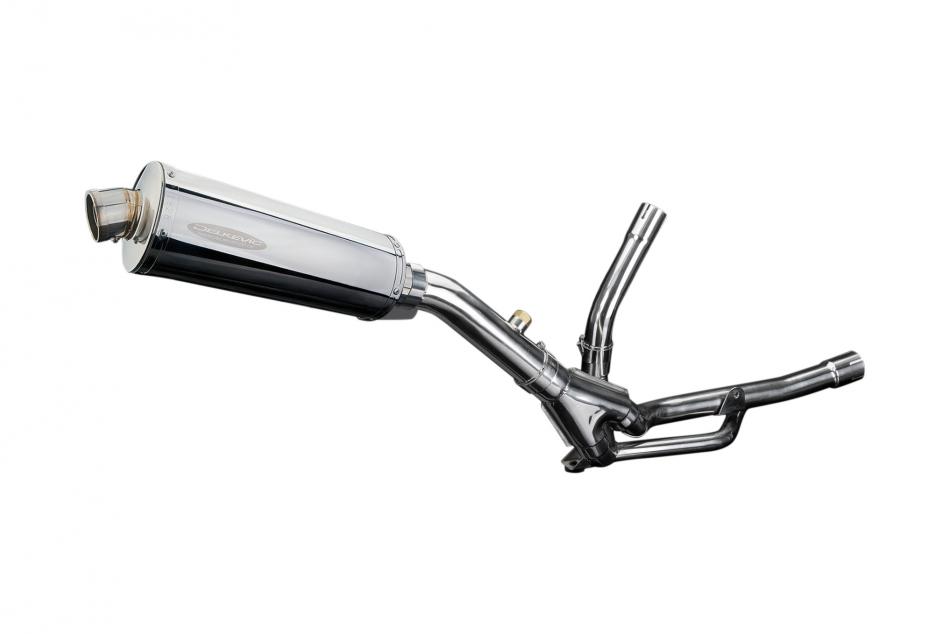 SUZUKI DL650 V-STROM 2004-2011 350mm OVAL STAINLESS BSAU SILENCER EXHAUST KIT