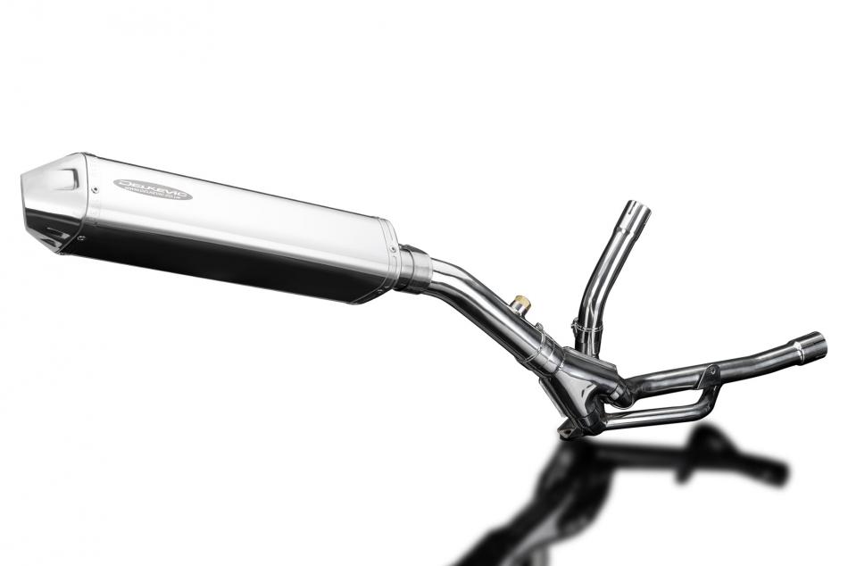 Suzuki DL650 V-Strom 2004-2011 420mm Tri-Oval Stainless Exhaust Silencer Can Kit