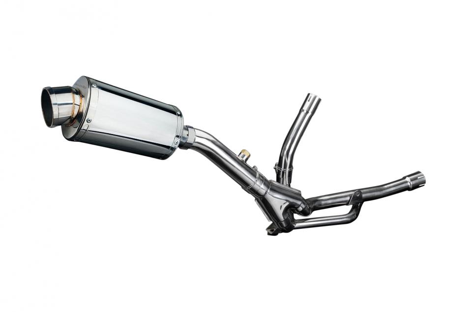 SUZUKI DL650 V-STROM 2004-2011 225mm OVAL STAINLESS SILENCER EXHAUST KIT