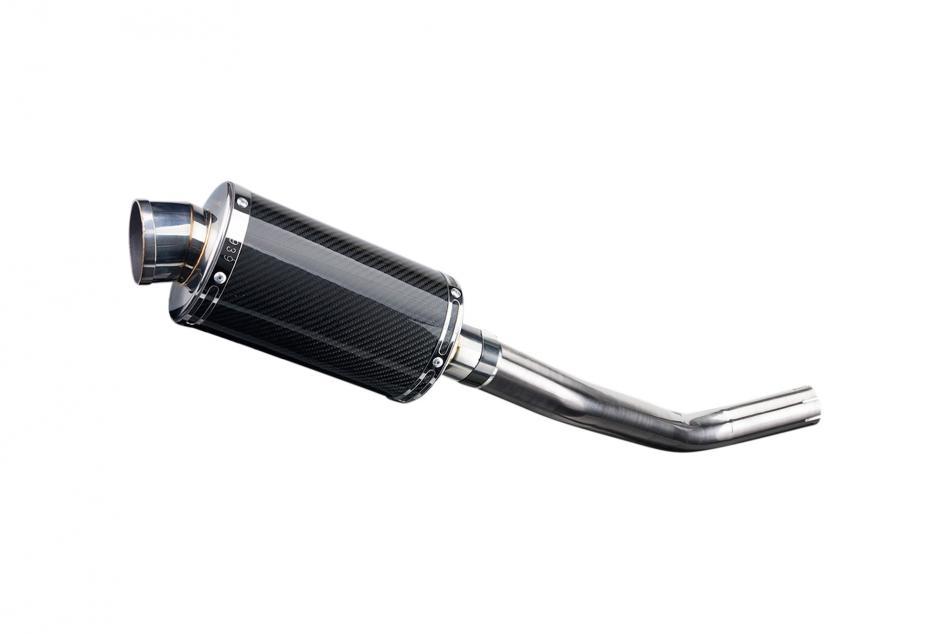 SUZUKI GSXR750 06-07 K6-K7 DECAT 225mm OVAL CARBON SILENCER EXHAUST KIT