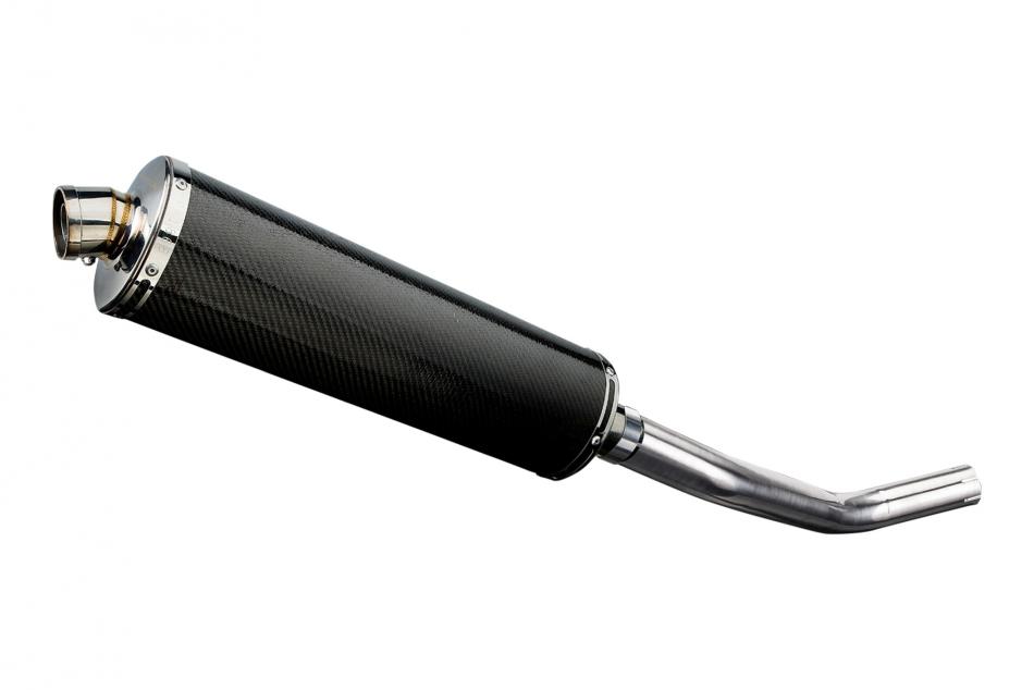 SUZUKI GSXR750 06-07 K6-K7 DECAT 450mm OVAL CARBON BSAU SILENCER EXHAUST KIT