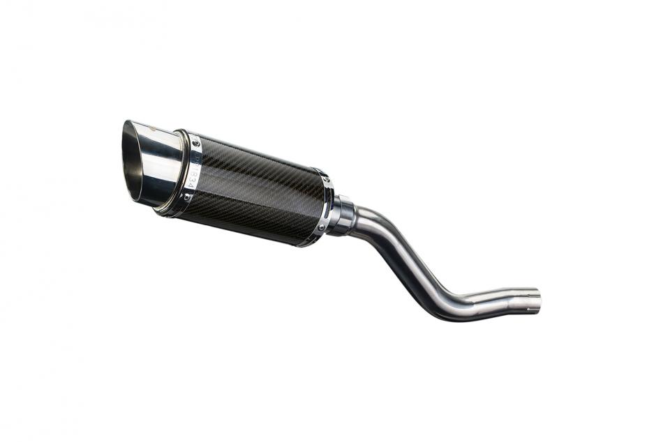 KLR650 E 2008-2018 2022-2024 / MINI 200mm (8 inch) ROUND CARBON FIBRE SILENCER