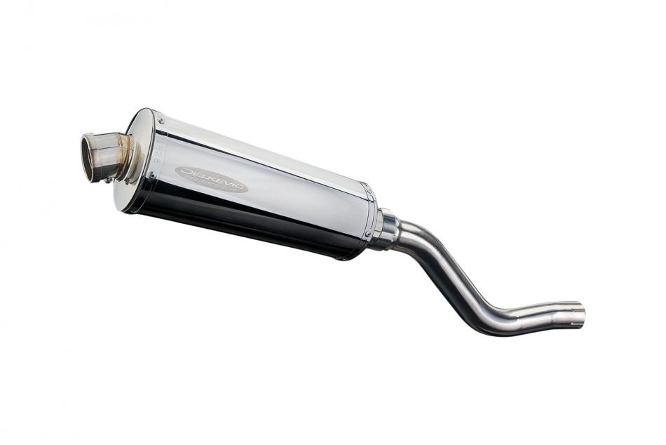 KLR650 E 2008-2018 2022-2024 / OVAL 350mm (14 inch) SILENCER 304 STAINLESS STEEL