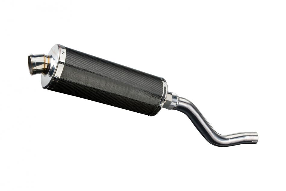 KLR650 E 2008-2018 2022-2024 / OVAL 350mm (14 inch) CARBON FIBRE SILENCER