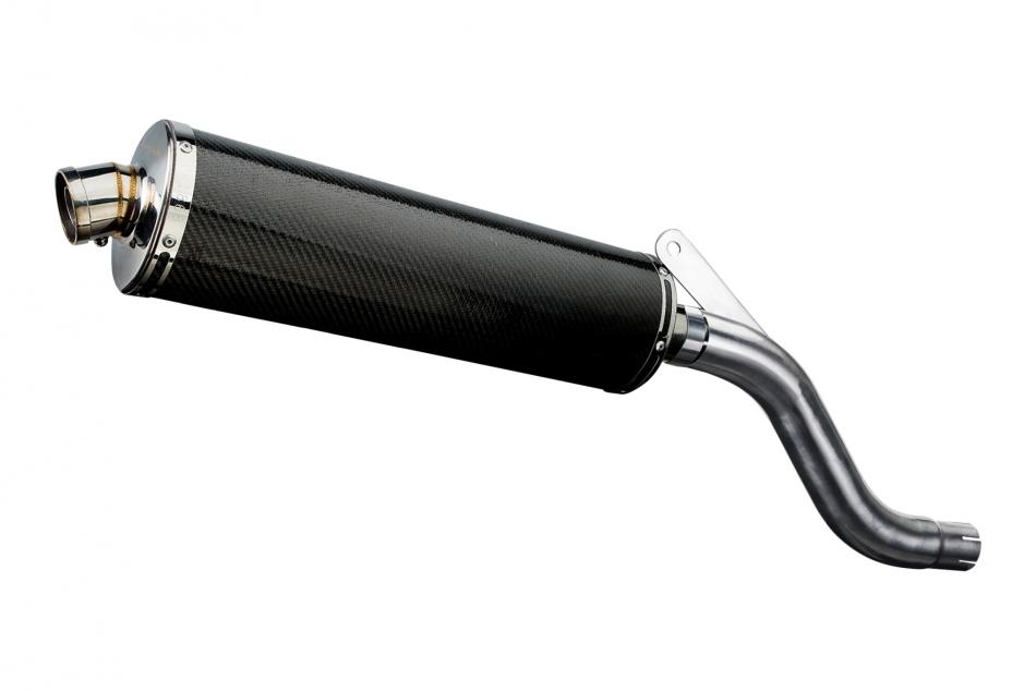 YAMAHA XT600 E 1990-2005 450mm OVAL CARBON BSAU SILENCER EXHAUST KIT