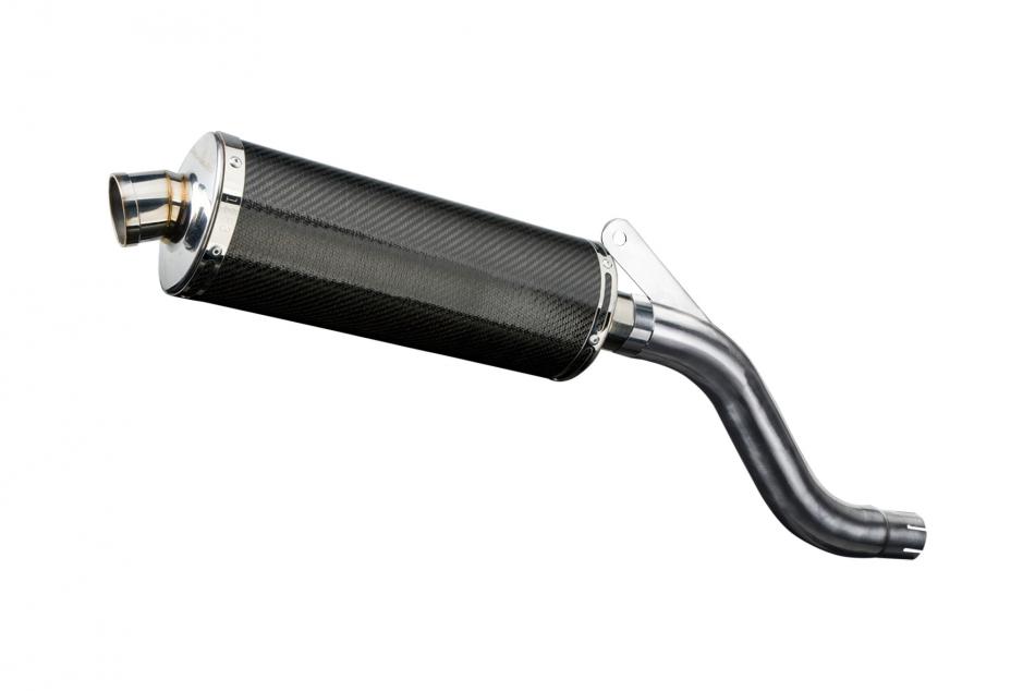 YAMAHA XT600 E 1990-2005 350mm OVAL CARBON BSAU SILENCER EXHAUST KIT