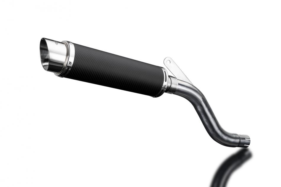 YAMAHA XT600 E 1990-2005 350mm CARBON ROUND BSAU SILENCER EXHAUST KIT