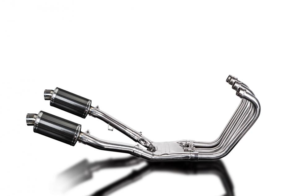 YAMAHA FJ1200 3XW 1991-96 FULL EXHAUST SYSTEM 225mm CARBON OVAL SILENCERS