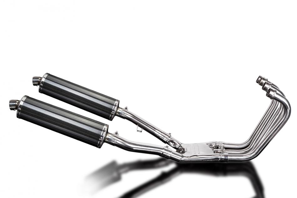 YAMAHA FJ1200 3XW 1991-96 FULL EXHAUST SYSTEM 450mm CARBON OVAL SILENCERS