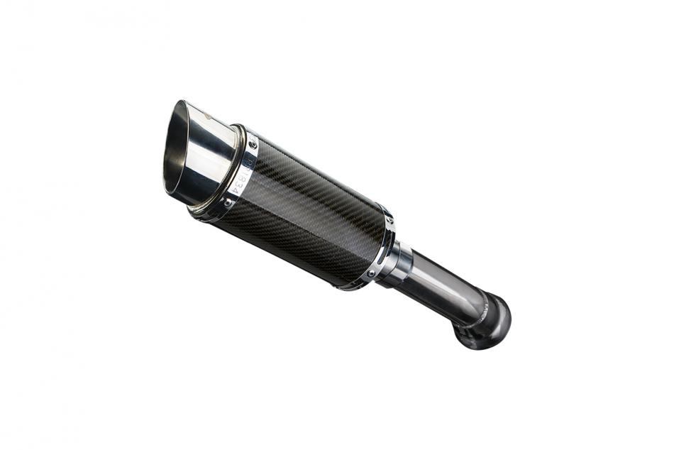 BMW K1300GT 2009-2016 Delkevic 200mm Round Carbon Exhaust Silencer Can Kit