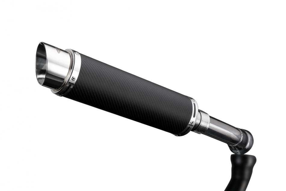 BMW K1300GT 2009-2016 Delkevic 350mm Round Carbon Exhaust Silencer Can Kit