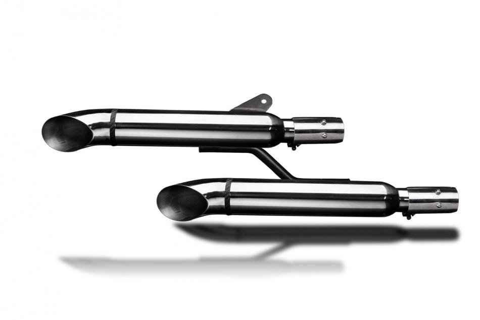 KAWASAKI VN1600 CLASSIC 03-08 410mm CUSTOM SILENCER EXHAUST KIT TURN OUT